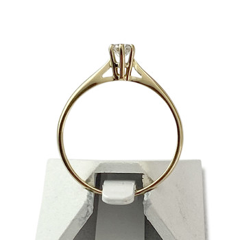 Solitaire second hand gold 750 yellow diamond