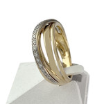 Bague d'occasion 2 ors 750 diamants - vue 2