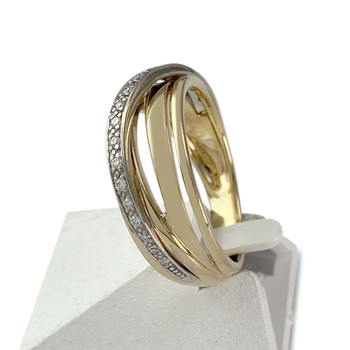 Second hand ring 2 gold 750 diamonds