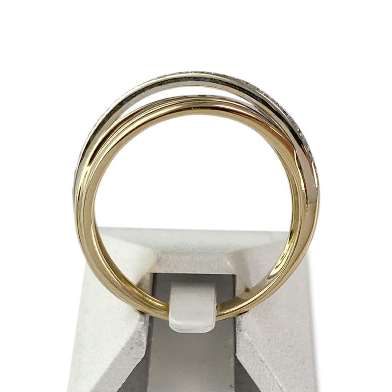 Bague d'occasion 2 ors 750 diamants - vue 3
