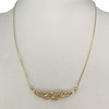 Collier d'occasion or 750 2 tons maille forçat diamants 43,5 cm - vue V2