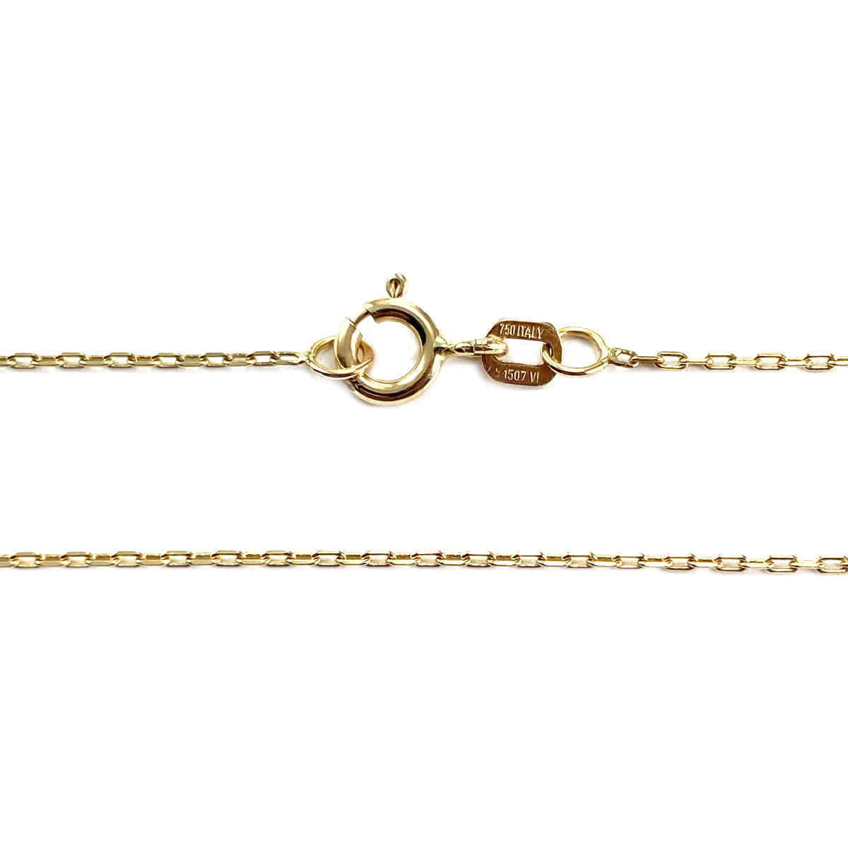 Collier d'occasion or 750 2 tons maille forçat diamants 43,5 cm - vue 3