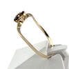 Bague d'occasion or 750 jaune saphirs diamant - vue V2