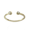 Bague d'occasion or 585 jaune diamant demi perle - vue V1
