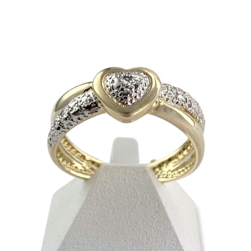 Bague d'occasion or 750 2 tons diamants - vue 1
