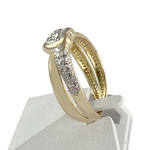 Bague d'occasion or 750 2 tons diamants - vue 2