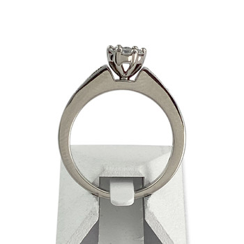 Tweedehands goud 750 witte diamanten ring