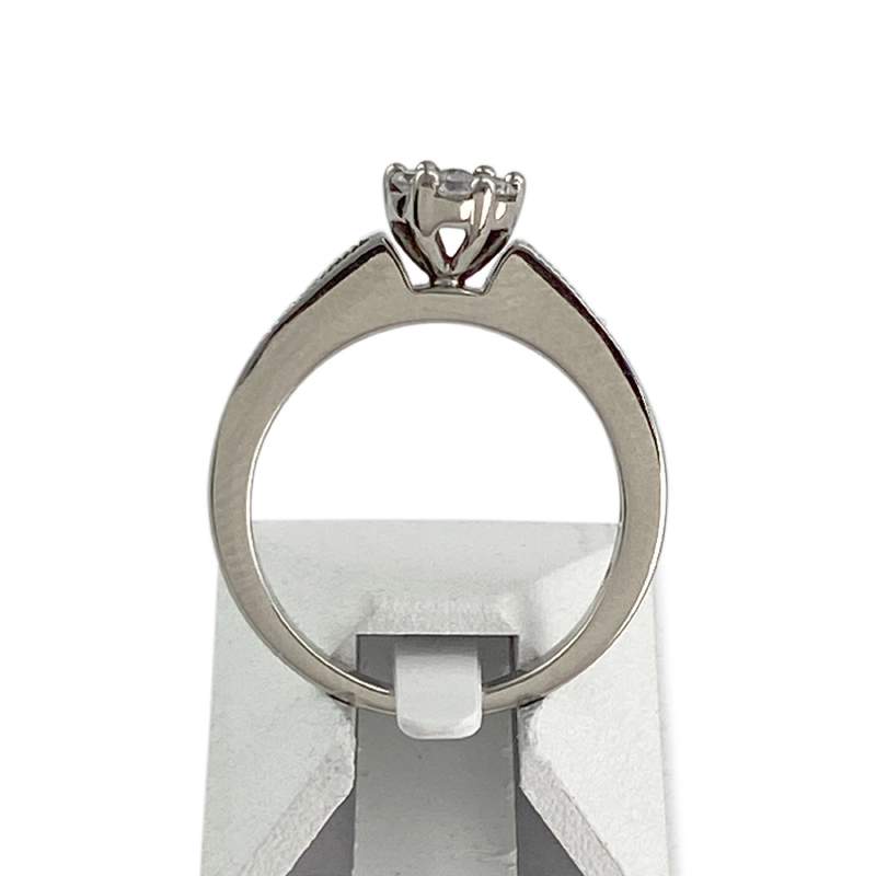 Bague d'occasion or 750 blanc diamants - vue 3
