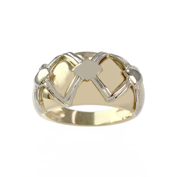 Tweedehands ring in 2-kleurig 750 goud