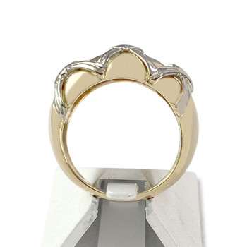 Tweedehands ring in 2-kleurig 750 goud