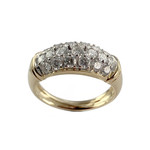 Bague d'occasion or 750 2 tons diamants - vue 1
