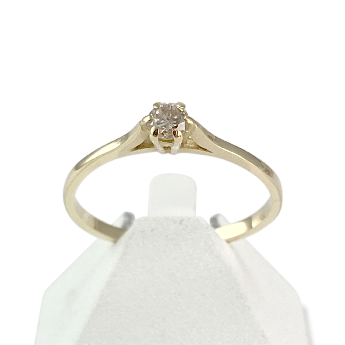 Solitaire d'occasion or 750 jaune diamant