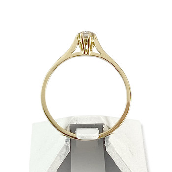 Solitaire d'occasion or 750 jaune diamant