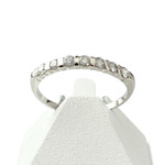 Bague demi tour d'occasion or 750 blanc diamants - vue 1