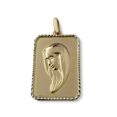 Gebruikte blanco medaille, 750 goud - aanzicht 1