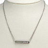 Collier messika d'occasion or 750 blanc maille forçat diamants 43 cm - vue V2