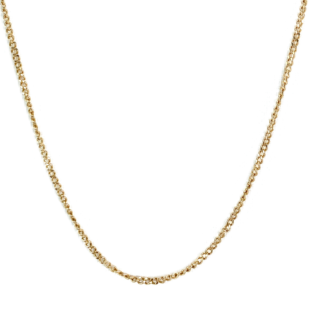 Chaîne d'occasion or 750 jaune maille gourmette 68,5 cm