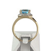 Bague d'occasion or 750 2 tons topaze diamants - vue V3
