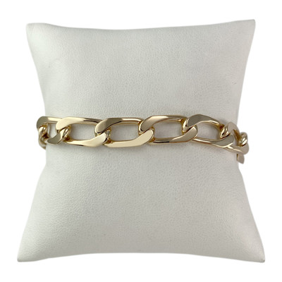 Bracelet d'occasion or 585 jaune maille cheval 19,5 cm - vue 1