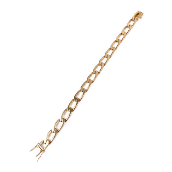Second-hand 585 yellow gold horse chain bracelet 19.5 cm