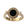 Bague reversible bulgari d'occasion or 750 jaune onyx nacre - vue V1