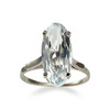Bague d'occasion or 750 blanc aigue marine - vue V1