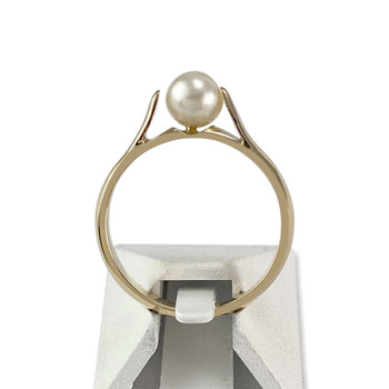 Bague d'occasion or 750 jaune perle de culture