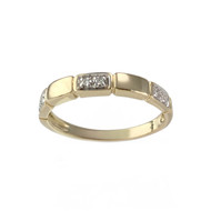 Bague d'occasion or 750 2 tons diamants