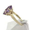 Bague d'occasion or 750 jaune améthyste - vue V2