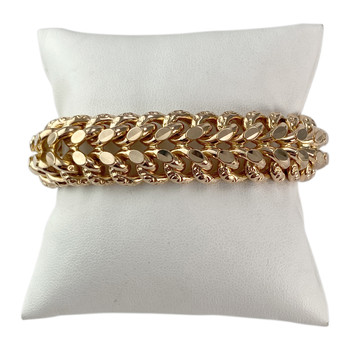 Bracelet d'occasion or 750 jaune maille américaine 19,5 cm