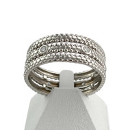 Bague mauboussin d'occasion or 750 blanc diamants