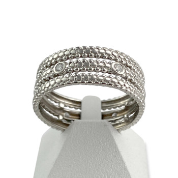 Second-hand mauboussin ring gold 750 white diamonds