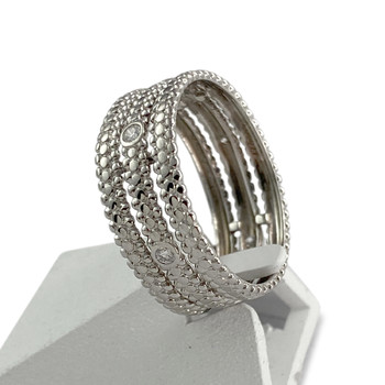 Second-hand mauboussin ring gold 750 white diamonds