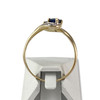 Bague d'occasion or 750 2 tons saphirs diamants - vue V3