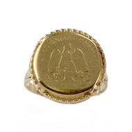 Bague d'occasion or 750 jaune porte pièce