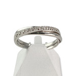 Bague d'occasion or 750 blanc diamants - vue 1
