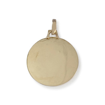 Médaille d'occasion or 750 jaune rubis synthétique