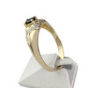 Bague d'occasion or 750 2 tons saphir diamants - vue V2