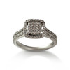 Bague d'occasion or 375 blanc diamants - vue V1