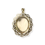 Second hand gold pendant 750 yellow photo holder - view 2