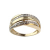 Bague d'occasion or 750 2 tons diamants - vue V1