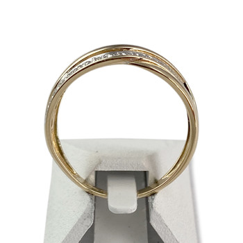 Bague d'occasion or 750 2 tons diamants