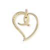 Pendentif coeur d'occasion or 750 2 tons diamants - vue V2