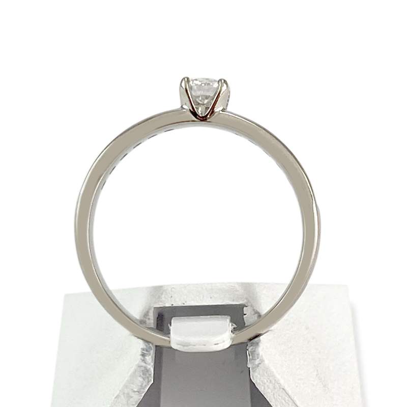 Bague d'occasion or 750 blanc diamants - vue 3