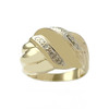 Bague d'occasion or 750 2 tons diamants - vue V1