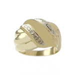 Bague d'occasion or 750 2 tons diamants - vue 1