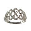 Bague d'occasion or 750 blanc diamants - vue V1