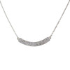 Collier d'occasion or 750 blanc maille forçat diamants 42 cm - vue V1