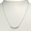 Collier d'occasion or 750 blanc maille forçat diamants 42 cm - vue V2
