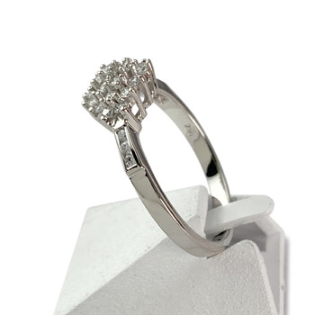 Second-hand gold ring 750 white diamonds